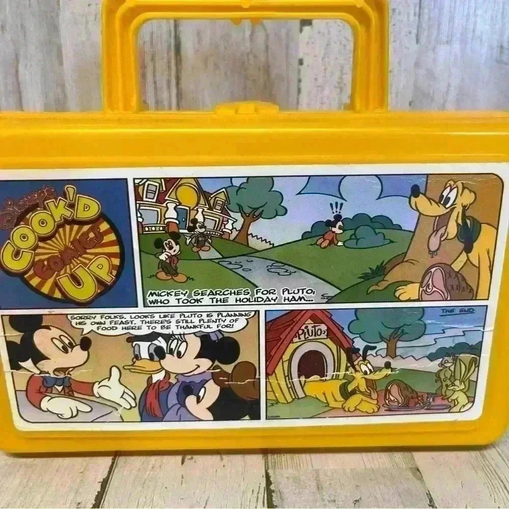 Disney Cookd Up Comics Pencil Lunch Box Mickey Mouse Pluto Minnie Whirley USA - Picture 2 of 7